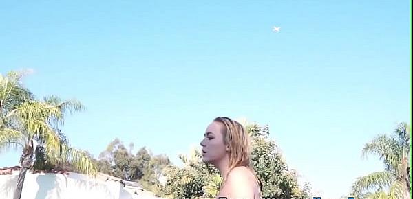  Real teens get little tits jizzed outdoors
